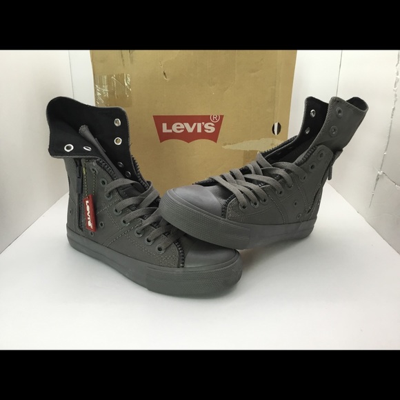 levi high top zip shoe